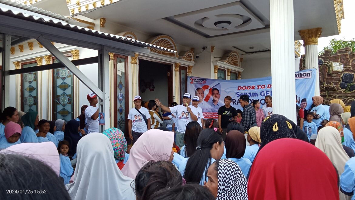 Relawan Brilian Gelar Sosialisasi, Door To Door Pemenangan Prabowo Gibran