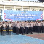 Apel Siaga Kamtibmas Polres Metro Bekasi Perkuat Kesiapsiagaan Pengamanan Aksi Unjuk Rasa Tahun 2026