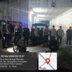 Patroli Biru Polsek Serang Baru Jaga Underpass Tol dari Ancaman 3C, Balap Liar dan Tawuran