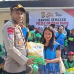 Jaga Bekasi On The Spot, Polsek Cikarang Utara Gelar Apel Sabuk Kamtibmas, Salurkan Beras untuk Komunitas Ojol