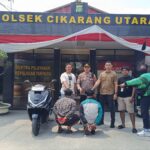 Gerak Cepat Kurang Dari 24 Jam, Polsek Cikarang Utara Ungkap Kasus Pencurian Motor PCX, Kapolsek Serahkan Motor Kepada Pemiliknya